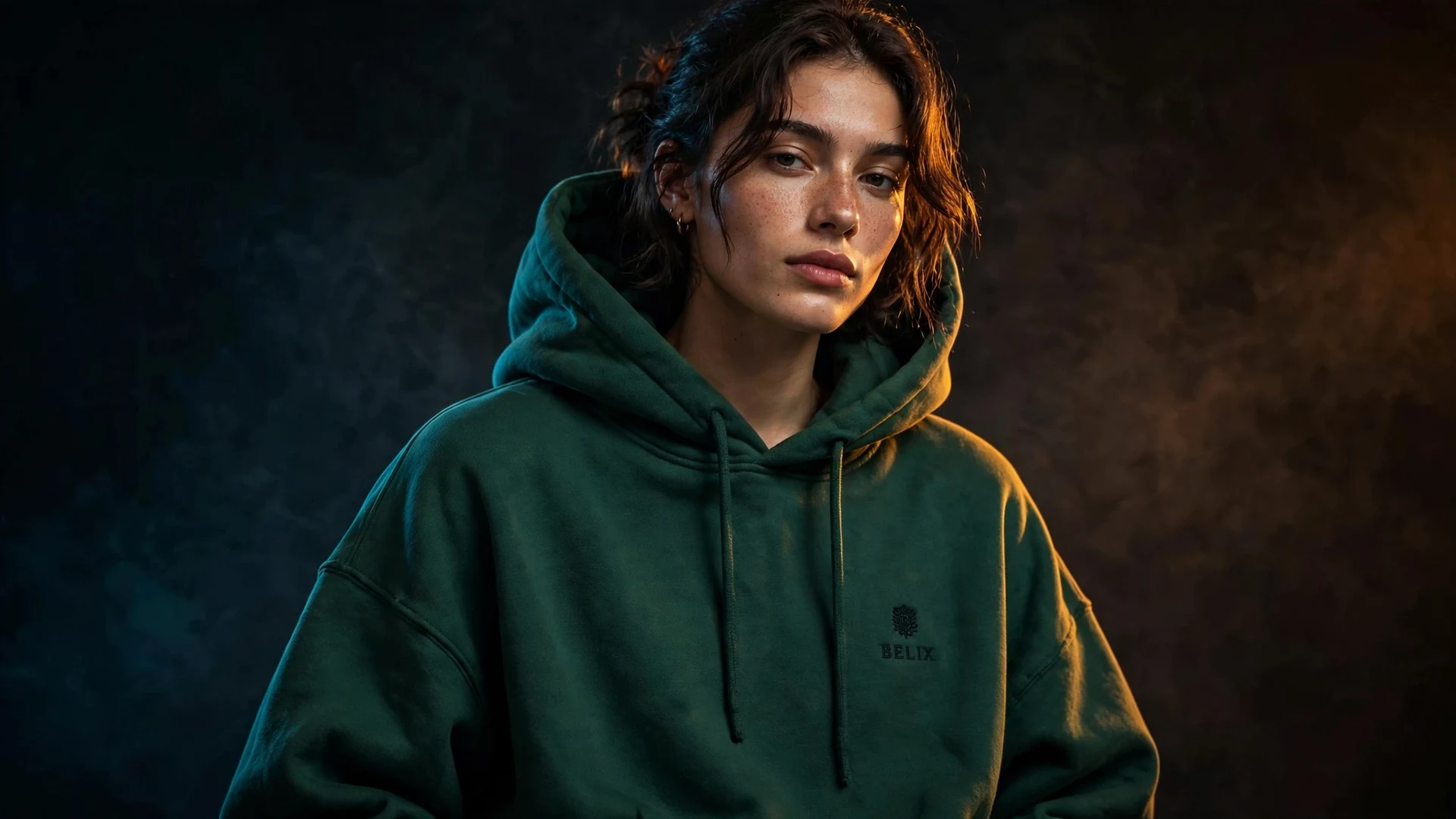 Forest green custom oversized hoodie